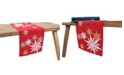 Manor Luxe Magical Snowflakes Crewel Embroidered Christmas Table Runner